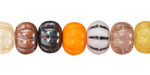 Czech Glass Harvest Mix Melon Rondelle 8x11mm