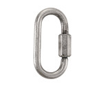 Burnished Silver (plated) X-Large Screw Lock Carabiner Clasp 17.5x34mm