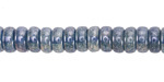 Czech Glass Slate Blue w/ Stone Wash Heishi 4x8mm