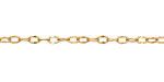 Satin Hamilton Gold (plated) Half Flat Delicate Cable Chain, 5' Package