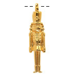 24K Gold (plated) Nutcracker Pendant 11x45mm