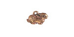 Green Girl Bronze Tiny Bunny Charm 15x10mm