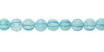 Czech Glass Blue Raspberry w/ Blue Wash Melon Round 6mm