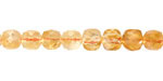 Citrine (A) Faceted Cube 6mm