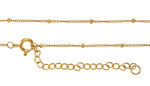 Waterproof 18K Gold PVD Plated Stainless Steel Satellite Chain, 18" Finished w/ 2" extender