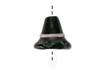 Witch's Hat Lampwork Glass Focal Bead 17-18x14.5-15mm