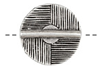 Mykonos Antique Silver (plated) Linear Disc Bead 29mm OLD VERSION